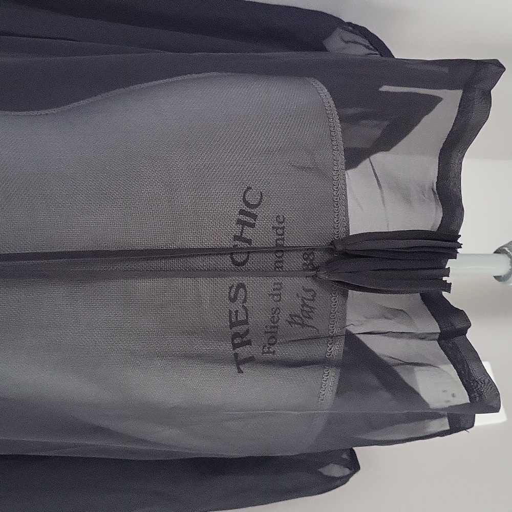 BCBGMaxAzria Black Sheer Shirt - Picture 5 of 12